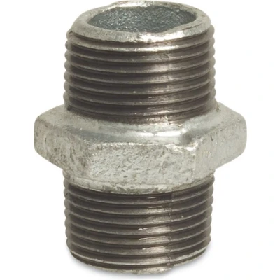 Afbeelding van Dubbele nippel gegalvaniseerd 1/4 inch x
