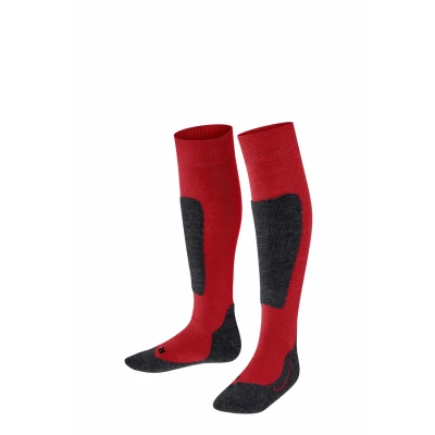 Afbeelding van FALKE Active Ski anatomische pluche zool merinowol wintersportsokken kinderen rood Maat 39 42