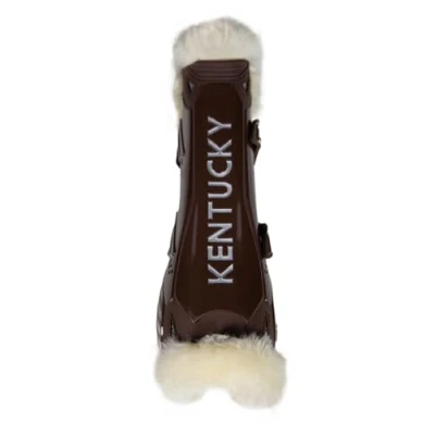 Image de Kentucky Horsewear Protèges Tendons Bamboo Elastic Vegan Sheepskin Marron XS