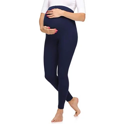 Afbeelding van Merry Style MS MS10 297 LE 2Pack Dames Zwangerschapsleggings Leggings Sport Vrijetijdsbroek Lang Viscose Sporbroek Yogabroek Marineblauw S