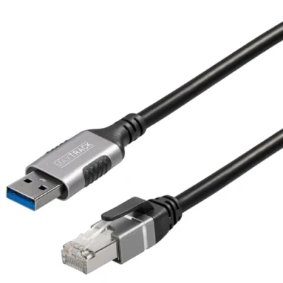 Afbeelding van Maxtrack USB 3.2 Gen 1 (USB 3.0) / RJ45 Netwerk Adapter CAT 6 [1x 3.0 1x stekker] 3 m Zwart