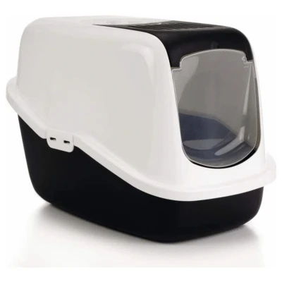 Afbeelding van Savic Kattentoilet Nestor Kattenbak 56x39x38.5 cm Wit Zwart Transparant M