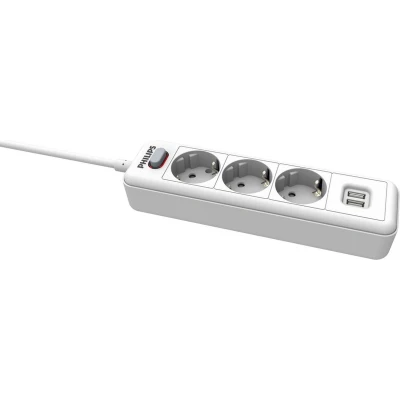 Afbeelding van 3 Voudige Stekkerdoos Met Usb Spn3032Wa/19 230V Wit