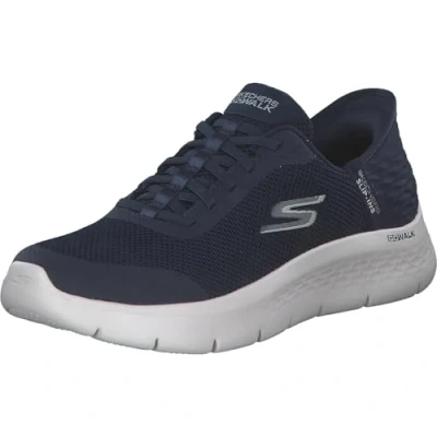 Image de Skechers GO Walk Flex Grand Entry Femme, Tissu bleu marine avec bordure blanche., 37 EU