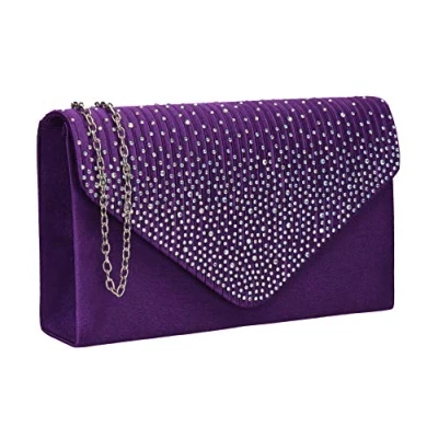 Afbeelding van SWANKYSWANS Abby envelop met strass steentjes voor dames, Paars