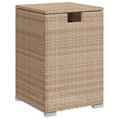 Afbeelding van Afdekkast voor propaangasfles 40x40x60 cm Poly Rattan beige