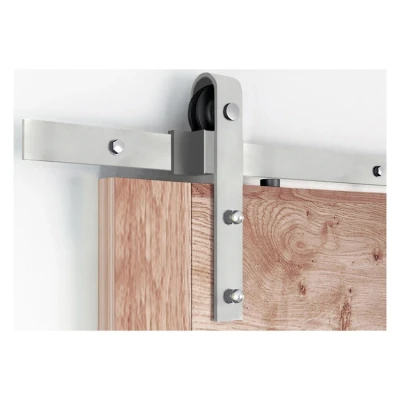 Afbeelding van Wovar RVS Schuifdeursysteem met Rails Recht Model Compleet 200 cm Per Set