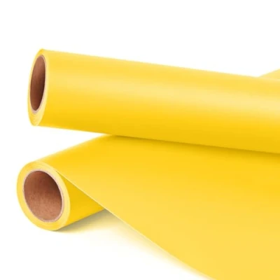 Afbeelding van Prime Vinyl Permanente vinylfolie voor plotters, 30 cm x 338 cm, mat geel, met PET achterkant, Cricut, beker, raam, woondecoratie
