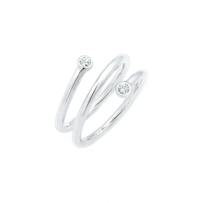 Afbeelding van Elli Ring Wrap Geo met kristallen in 925 Sterling Zilver Dames