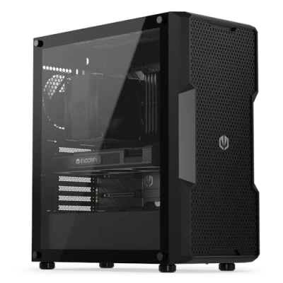 Afbeelding van endorfy Regnum 400 Air Midi tower PC behuizing Zwart 4 voorgeïnstalleerde ventilators, Zijvenster, Stoffilter
