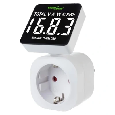 Image de GreenBlue GB620 Compteur d&#039;énergie wattmètre 16A, max.3680W mémoire secondaire (Prise F schuko)
