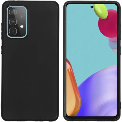 Afbeelding van iMoshion hoesje Geschikt voor Samsung Galaxy A52 (4G) / A52s (5G) Siliconen Design Zwart Meerkleurig Goud Black Graphic