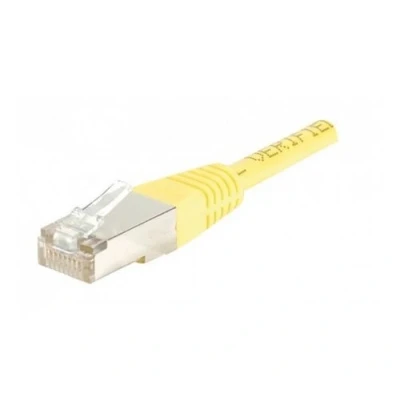 Afbeelding van Exertis Connect Patchkabel F/UTP, CAT.5e, geel, 0,5 m met bijzonder smalle knikbeveiliging (F/UTP, CAT5e, 0.50 m), Netwerkkabel
