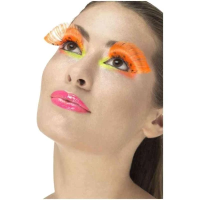 Afbeelding van Fever 80s Polka Dot Neon Nepwimpers Oranje