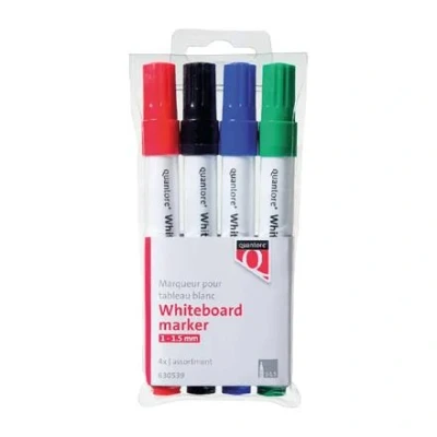 Afbeelding van Whiteboardstift Quantore rond 1 1.5mm 4stuks assorti