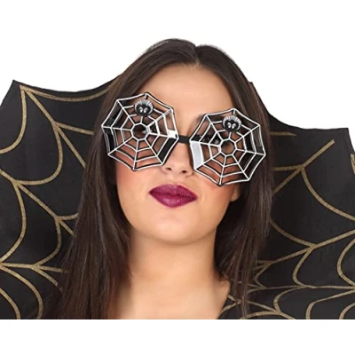 Afbeelding van Halloween/horror spinnenweb bril voor volwassenen Halloween verkleed accessoire
