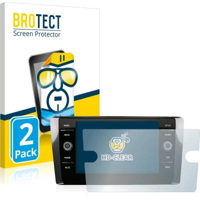 Afbeelding van BROTECT Screenprotector voor Volkswagen T Cross 2020 Discover Media 8&quot; Folie Beschermfolie transparant (2 Stuks)