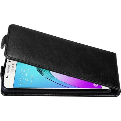 Afbeelding van Cadorabo Hoesje geschikt voor Samsung Galaxy A3 2016 in ZWARTE NACHT Beschermhoes flip design Case Cover met magnetische sluiting