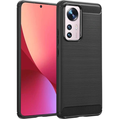 Afbeelding van imoshion Hoesje Geschikt voor Xiaomi 12 Pro Siliconen Brushed Backcover Zwart