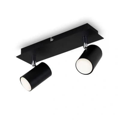Afbeelding van Briloner Leuchten RUN Plafondlamp 2 lichts Spots kantelbaar GU10 max. 40 Watt Zwart