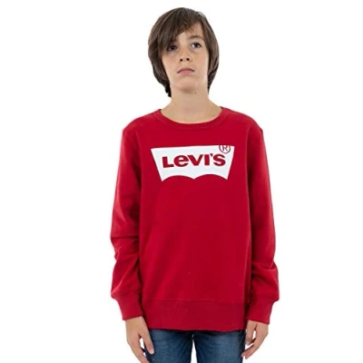 Afbeelding van Levi&#039;s Batwing Crewneck Sweater voor kinderen, Maat: 140, red/white