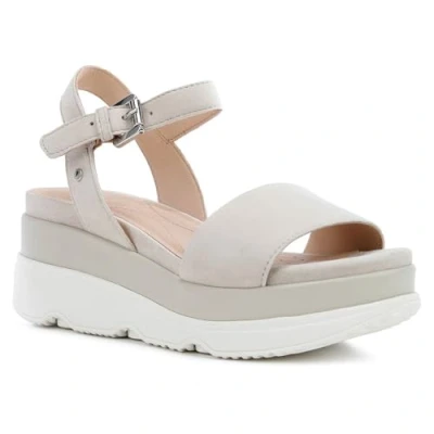 Afbeelding van Geox Gardenia Sandalen met sleehak, Dames, Maat: 41, Lt taupe Leer