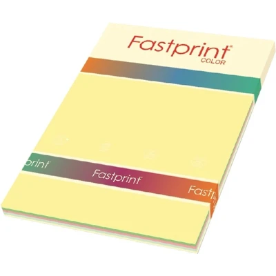 Afbeelding van Kopieerpapier Fastprint A4 80gr 5 zachte kleuren 250vel