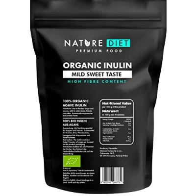 Afbeelding van Nature Diet Biologische inuline 1000 g Agave extract Natuurlijk prebioticum