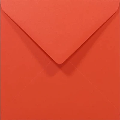 Afbeelding van Netuno 50 rode vierkante enveloppen, 140 x mm, regenboog, 80 g, puntige klep, natte collage, kleurrijke decoratieve enveloppen voor uitnodigingen, bruiloft, Kerstmis, wenskaarten,
