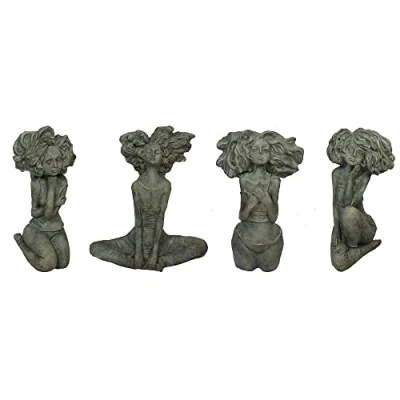 Afbeelding van Decoratieve figuren DKD Home Decor Vrouw Grijs Cement (20 x 9 25 cm) (4 Stuks)