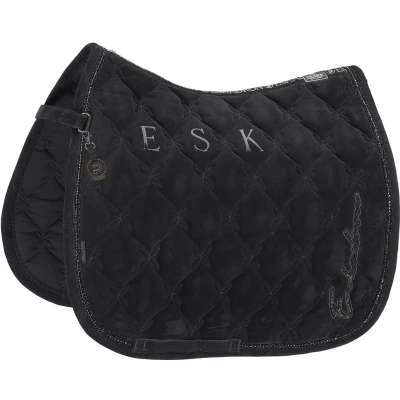 Afbeelding van Eskadron Zadeldek Velours Crystal Platinum Zwart FULL DR