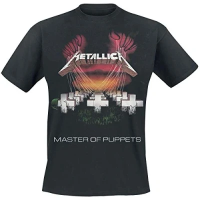Afbeelding van Metallica Master Of Puppets European Tour &#039;86. Heren T shirt XL Zwart