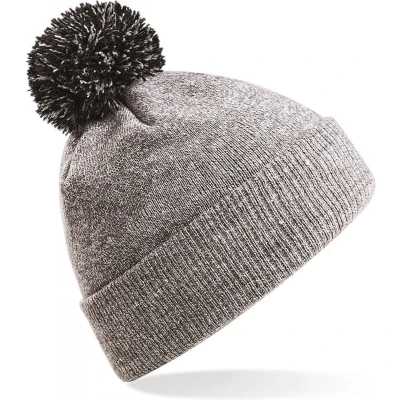 Afbeelding van Beechfield Muts Snowstar B450 Heather Grey / Black