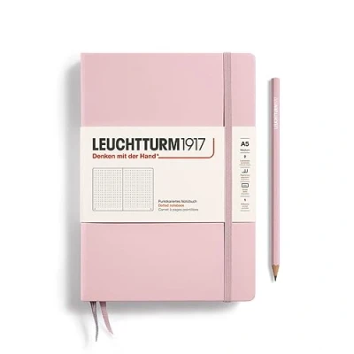 Afbeelding van Leuchtturm1917 A5 Medium Notitieboek Hardcover dotted Powder