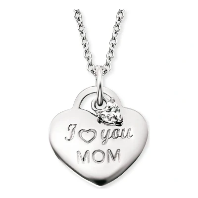Afbeelding van Engelsrufer Damenkette Kette LOVE MOM MIT Zirkonia 925ER Silber Ketting, Dames, Maat: One Size, Silver