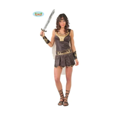 Image de Costume Gladiatrice Romaine Amazon Marron S