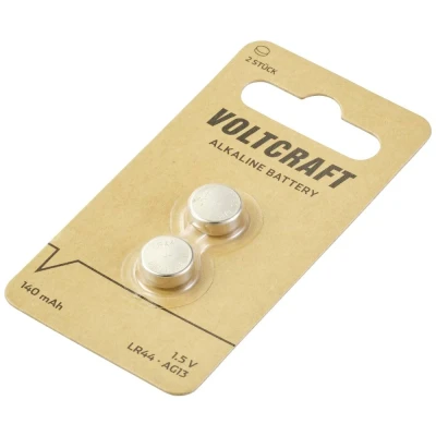 Afbeelding van VOLTCRAFT Knoopcel LR44 1.5 V 2 stuk(s) 140 mAh Alkaline AG13 2x