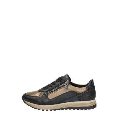 Afbeelding van Rieker Sneakers laag, Dames, Maat: 42, Blauw Imitatieleer/ textiel