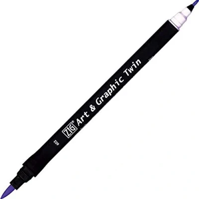 Afbeelding van ZIG Art &amp; Graphic Twin Tip brush marker Green Gray