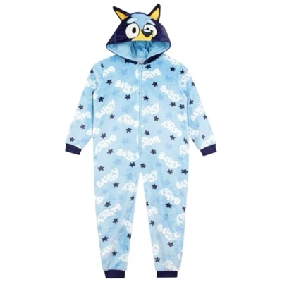 Afbeelding van Bluey Pyjama Kinderoverall Kikker voor kinderen Overpyjama jongens 18 maanden en 8 jaar, Blauw
