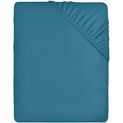 Afbeelding van Utopia Bedding Hoeslaken, met hoekhoogte van 35 cm voor dikke matrassen, geborstelde microvezel Denimblauw, 140 x 200