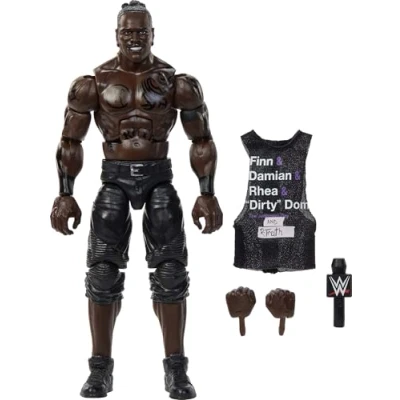 Afbeelding van Mattel WWE Elite Collection R Truth Verzamelfiguur Series 115 beweegbaar figuur met verwisselbare handen speelgoed voor kinderen 8 jaar JCJ01
