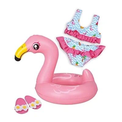 Afbeelding van Poppen Zwemset Flamingo, 35 45 cm