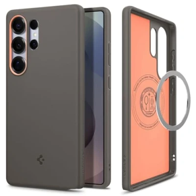 Afbeelding van Spigen Nano Pop MagFit beschermhoes compatibel met Samsung Galaxy S25 Ultra, papaya grijs
