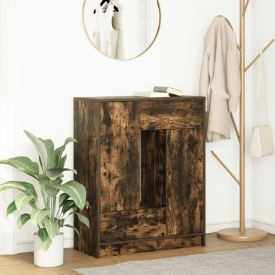 Afbeelding van vidaXL Dressoir met lades en deuren 73x31x90 cm gerookt eiken