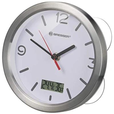 Afbeelding van Bresser MyTime Badkamerklok incl. Temperatuur en Hygrometer 17cm Wit