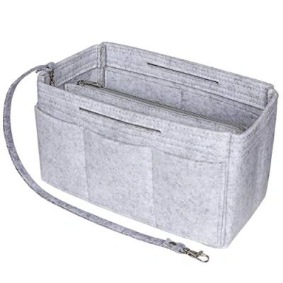 Afbeelding van Soyizom Handtasorganizer van vilt voor handtas, draagtas, inzetstuk Speedy 25 40, Neverfull (6 kleuren, 3 maten), Lichtgrijs