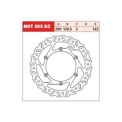 Afbeelding van TRW MST265EC Remschijf 260 3