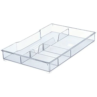 Afbeelding van Leitz Opbergbak, Voor Ladenblokken Uit Plus En Wowserie, 4 Vakken, Transparant Inleglade