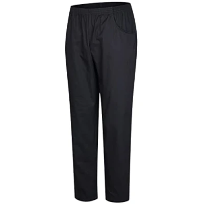 Afbeelding van UNISEX SANITAIRE BROEK ELASTISCHE TAILLE DOKTER VERPLEEGKUNDIGE UNIFORM VETERINAIRE REINIGING GASTVRIJHEID Ref.8312, Zwart 21, XXL
